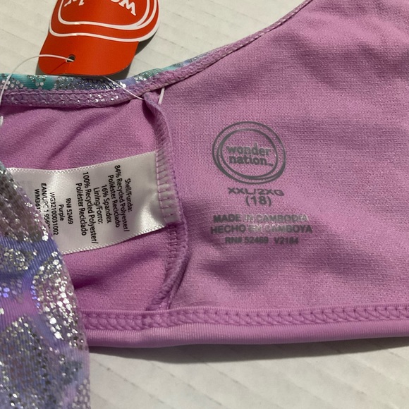 Wonder Nation Girl 2 Piece Bikini Swim Suit - Picture 6 of 7